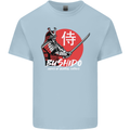 Bushido Samurai Warrior Sword Ronin MMA Mens Cotton T-Shirt Tee Top Light Blue
