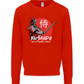Bushido Samurai Warrior Sword Ronin MMA Mens Sweatshirt Jumper Bright Red