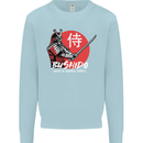 Bushido Samurai Warrior Sword Ronin MMA Mens Sweatshirt Jumper Light Blue