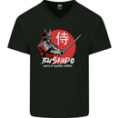 Bushido Samurai Warrior Sword Ronin MMA Mens V-Neck Cotton T-Shirt Black