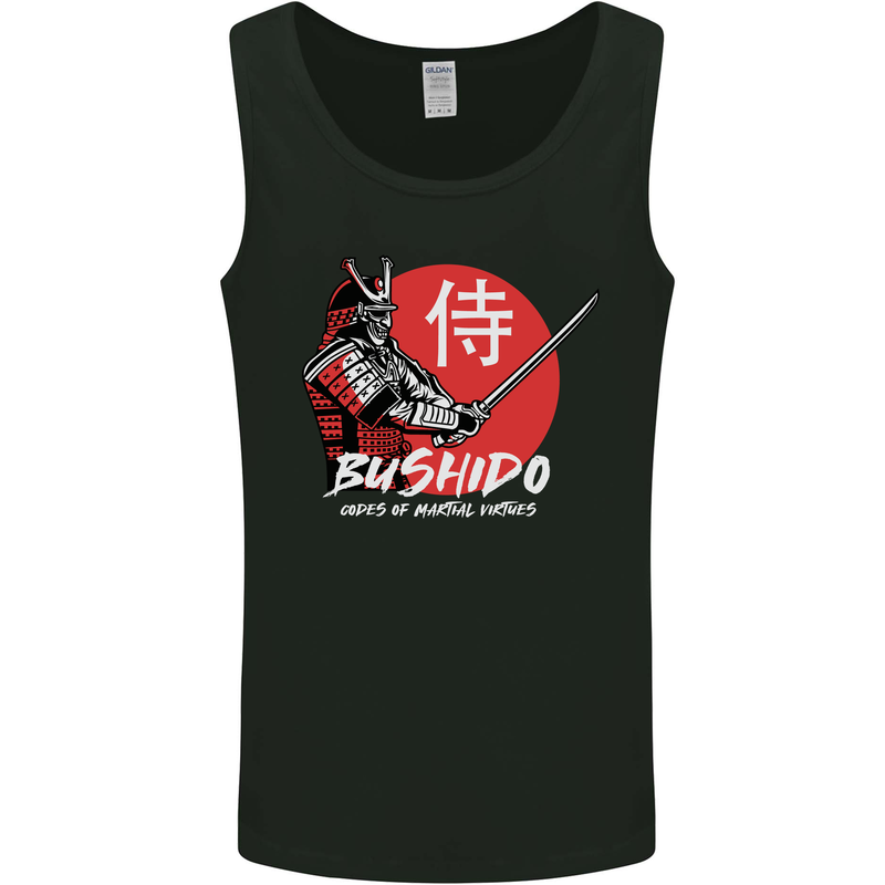 Bushido Samurai Warrior Sword Ronin MMA Mens Vest Tank Top Black