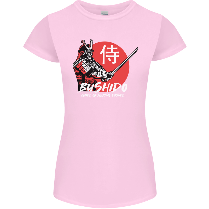 Bushido Samurai Warrior Sword Ronin MMA Womens Petite Cut T-Shirt Light Pink
