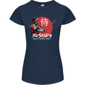 Bushido Samurai Warrior Sword Ronin MMA Womens Petite Cut T-Shirt Navy Blue