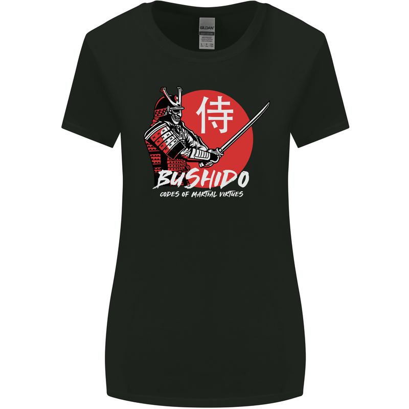 Bushido Samurai Warrior Sword Ronin MMA Womens Wider Cut T-Shirt Black