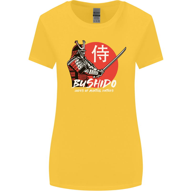 Bushido Samurai Warrior Sword Ronin MMA Womens Wider Cut T-Shirt Yellow