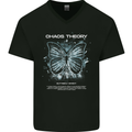 Butterfly Effect Chaos Theory Science Mens V-Neck Cotton T-Shirt Black