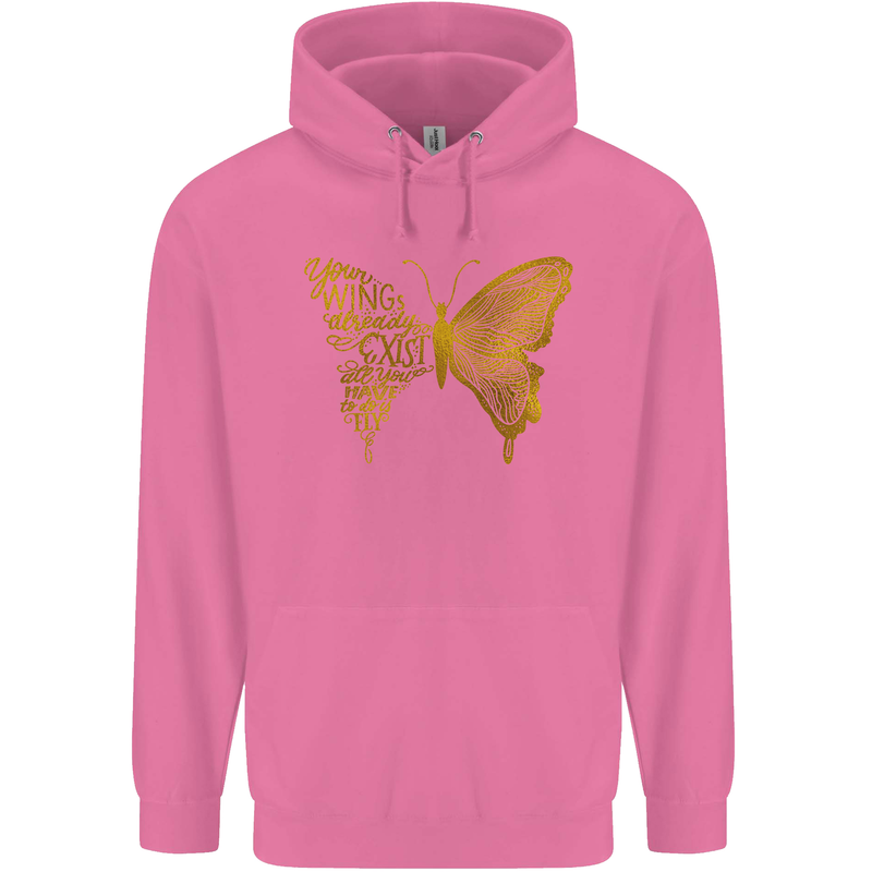 Butterfly Inspirational Quote Rhopalocera Childrens Kids Hoodie Azalea
