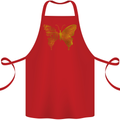 Butterfly Inspirational Quote Rhopalocera Cotton Apron 100% Organic Red