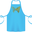 Butterfly Inspirational Quote Rhopalocera Cotton Apron 100% Organic Turquoise