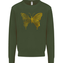 Butterfly Inspirational Quote Rhopalocera Kids Sweatshirt Jumper Forest Green