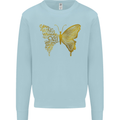Butterfly Inspirational Quote Rhopalocera Kids Sweatshirt Jumper Light Blue