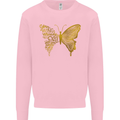 Butterfly Inspirational Quote Rhopalocera Kids Sweatshirt Jumper Light Pink