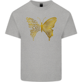 Butterfly Inspirational Quote Rhopalocera Kids T-Shirt Childrens Sports Grey
