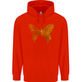 Butterfly Inspirational Quote Rhopalocera Mens 80% Cotton Hoodie Bright Red