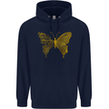 Butterfly Inspirational Quote Rhopalocera Mens 80% Cotton Hoodie Navy Blue
