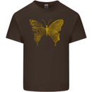 Butterfly Inspirational Quote Rhopalocera Mens Cotton T-Shirt Tee Top Dark Chocolate