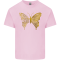 Butterfly Inspirational Quote Rhopalocera Mens Cotton T-Shirt Tee Top Light Pink
