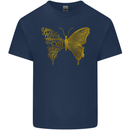 Butterfly Inspirational Quote Rhopalocera Mens Cotton T-Shirt Tee Top Navy Blue