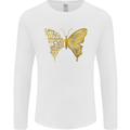 Butterfly Inspirational Quote Rhopalocera Mens Long Sleeve T-Shirt White