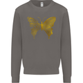 Butterfly Inspirational Quote Rhopalocera Mens Sweatshirt Jumper Charcoal