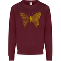 Butterfly Inspirational Quote Rhopalocera Mens Sweatshirt Jumper Maroon
