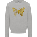 Butterfly Inspirational Quote Rhopalocera Mens Sweatshirt Jumper Sports Grey