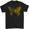 Butterfly Inspirational Quote Rhopalocera Mens T-Shirt Cotton Gildan Black