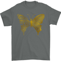 Butterfly Inspirational Quote Rhopalocera Mens T-Shirt Cotton Gildan Charcoal