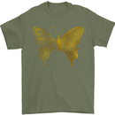 Butterfly Inspirational Quote Rhopalocera Mens T-Shirt Cotton Gildan Military Green