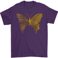 Butterfly Inspirational Quote Rhopalocera Mens T-Shirt Cotton Gildan Purple