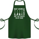 Buy More Guitars Say the Voices Funny Cotton Apron 100% Organic Forest Green