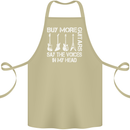 Buy More Guitars Say the Voices Funny Cotton Apron 100% Organic Khaki