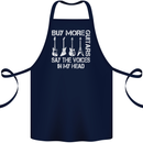 Buy More Guitars Say the Voices Funny Cotton Apron 100% Organic Navy Blue