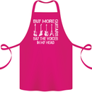 Buy More Guitars Say the Voices Funny Cotton Apron 100% Organic Pink