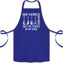 Buy More Guitars Say the Voices Funny Cotton Apron 100% Organic Royal Blue