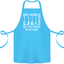 Buy More Guitars Say the Voices Funny Cotton Apron 100% Organic Turquoise