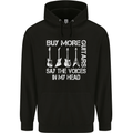 Buy More Guitars Say the Voices Funny Mens 80% Cotton Hoodie Black
