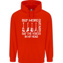 Buy More Guitars Say the Voices Funny Mens 80% Cotton Hoodie Bright Red