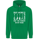 Buy More Guitars Say the Voices Funny Mens 80% Cotton Hoodie Irish Green