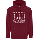 Buy More Guitars Say the Voices Funny Mens 80% Cotton Hoodie Maroon