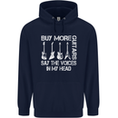 Buy More Guitars Say the Voices Funny Mens 80% Cotton Hoodie Navy Blue