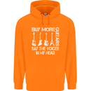 Buy More Guitars Say the Voices Funny Mens 80% Cotton Hoodie Orange