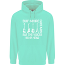 Buy More Guitars Say the Voices Funny Mens 80% Cotton Hoodie Peppermint