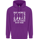 Buy More Guitars Say the Voices Funny Mens 80% Cotton Hoodie Purple
