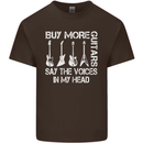 Buy More Guitars Say the Voices Funny Mens Cotton T-Shirt Tee Top Dark Chocolate