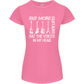 Buy More Guitars Say the Voices Funny Womens Petite Cut T-Shirt Azalea