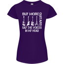Buy More Guitars Say the Voices Funny Womens Petite Cut T-Shirt Purple