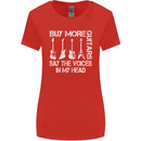 Buy More Guitars Say the Voices Funny Womens Wider Cut T-Shirt Red