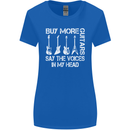 Buy More Guitars Say the Voices Funny Womens Wider Cut T-Shirt Royal Blue