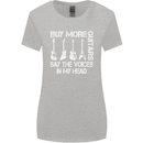 Buy More Guitars Say the Voices Funny Womens Wider Cut T-Shirt Sports Grey